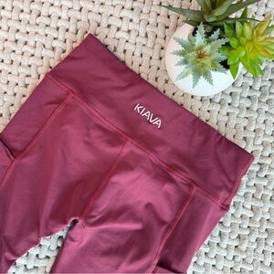 Kiava | Women’s Cutout Leggings in Maroon | X-Small